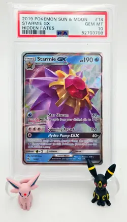 2019 POKEMON SUN & MOON HIDDEN FATES #14 STARMIE GX PSA 10 - Image 1