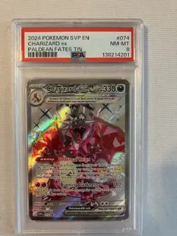 Pokemon TCG Charizard EX #74 Promo Paldean Fates PSA 8 NM-Mint Holo Promo - Image 1