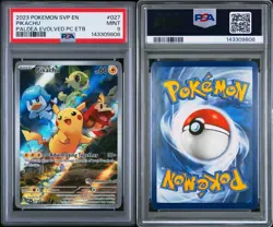 2023 Pokemon Paldea Evolved Pokemon Center ETB PROMO SVP #027 Pikachu PSA 9 - Image 3