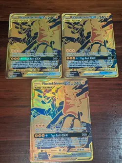 JUMBO Oversized Pikachu & Zekrom GX Tag Team Gold Promo SM248 Pokemon NM - Image 1