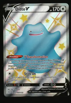 Pokemon Ditto V Shining Fates: Shiny Vault #SV118/SV122 NM - Image 1