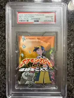 2000 Nintendo Pokemon Neo Discovery Foil Pack Japanese PSA 10 Gem Mint - Image 1