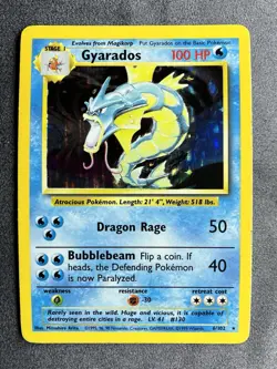 Pokemon Gyarados TCG Base Set Unlimited Holo Rare 6/102 MP - Image 1