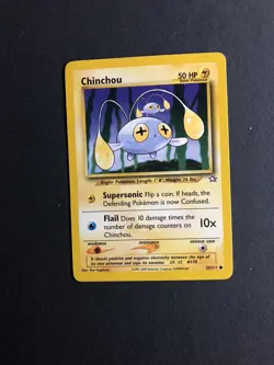 Pokemon TCG Chinchou Neo Genesis 55 Regular Unlimited Common - Image 1