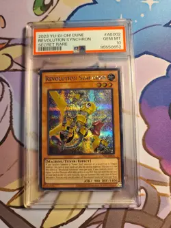 Yu-Gi-Oh! 2023 Revolution Synchron DUNE-AE002 Secret Rare GEM MINT PSA 10 - Image 1