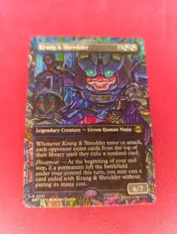 Magic: The Gathering Krang & Shredder Legendary Creature Card TMNT Blue Black - Image 1