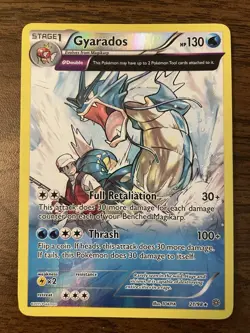 Pokemon Gyarados 21/98 XY Ancient Origins 130 HP Stage 1 Θ Double Holo Rare Card - Image 1