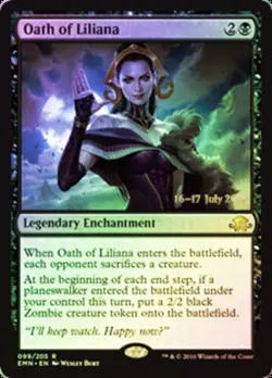 1x Oath of Liliana - Foil - Prerelease Promo Light Play, English Prerelease Prom - Image 1