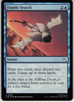 MTG Frantic Search Foil NM Avatar: The Last Airbender: Eternal Legal Magic 159 - Image 1