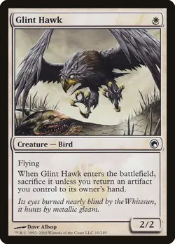 1x Glint Hawk - NM/LP - Scars of Mirrodin Block - SPARROW MAGIC - Image 1