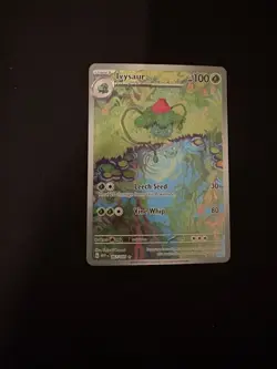 Pokemon Ivysaur 167/165 Illustration Rare Holo Scarlet Violet 151 small ding LP - Image 1