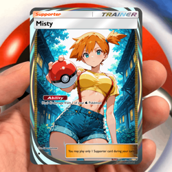 Misty Trainer Support Full Art Custom Pokemon Tcg - Image 1