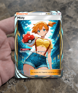 Misty Trainer Support Full Art Custom Pokemon Tcg - Image 2