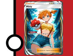 Misty Trainer Support Full Art Custom Pokemon Tcg - Image 3