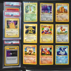 1999 SHADOWLESS NM+ - LP COMPLETE NON HOLO POKEMON BASE SET ED PSA 9 PIKACHU 10 - Image 1