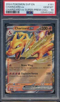 2024 POKEMON CHARIZARD EX 161 BLACK STAR PROMO Super Premium Collection PSA 10 - Image 1