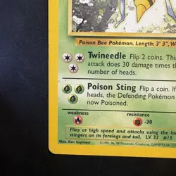 Pokemon Vintage Non-Holo Rare Beedrill 17/102 Base Set WotC 1999 - Image 5