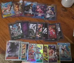 24x English One Piece TCG Alt Arts Holo and Regular Dons and SRS mixed card lot - Image 1