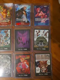 24x English One Piece TCG Alt Arts Holo and Regular Dons and SRS mixed card lot - Image 3