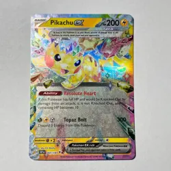 Pikachu EX Full Art Holo 057/191 SV08 Surging Sparks NM Ultra Rare Pokemon Card - Image 1
