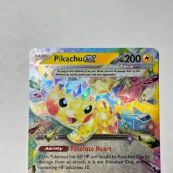 Pikachu EX Full Art Holo 057/191 SV08 Surging Sparks NM Ultra Rare Pokemon Card - Image 2