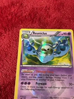 Reuniclus 126/124 Dragons Exalted Holo Pokemon Card Played - Image 3