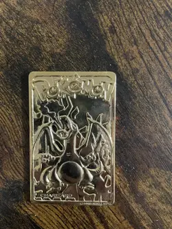 Nintendo Pokemon 24k Gold Plated Charizard Metal Card 1999 Limited Edition - Image 1