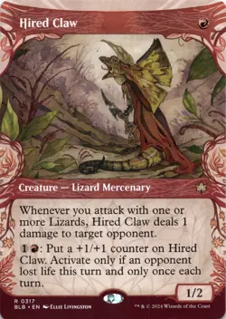 Hired Claw SHOWCASE Bloomburrow Magic MTG NM - Image 1
