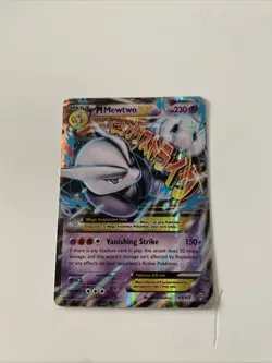 Pokemon M Mega Mewtwo EX Ultra Rare Holo TCG Card 63/162 XY Breakthrough - Image 1