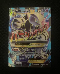 Pokemon M Mewtwo EX Breakthrough 159/162 Full Art Mega Holo 230 HP - Image 1