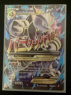 Pokemon M Mewtwo EX Breakthrough 159/162 Full Art Mega Holo 230 HP - Image 3