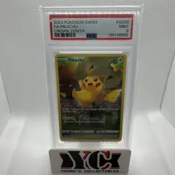 Pokemon - Pikachu - Crown Zenith GG - GG30/GG70 - Holo Rare- PSA 9 Mint - Image 1
