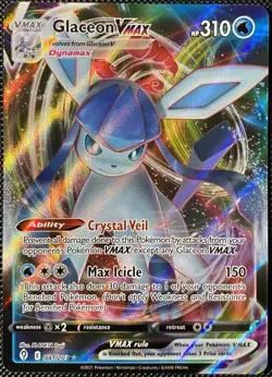 Glaceon VMAX 041/203 SWSH07: Evolving Skies Holo - Pokemon Card - Image 1