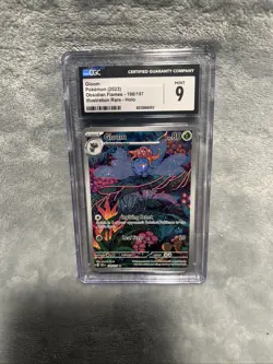 Graded CGC 9 Gloom 198/197 Pokemon Obsidian Flames Holo Illustration Rare - Image 1