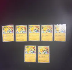 7x LOT 2025 Pokemon World Championship Black Star Promo Pikachu SVP 225 NM MINT - Image 1