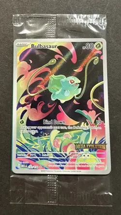2025 POKEMON MEGA EVOLUTION BULBASAUR ILLUSTRATION RARE PROMO!! - Image 1