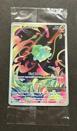 2025 POKEMON MEGA EVOLUTION BULBASAUR ILLUSTRATION RARE PROMO!! - Image 4
