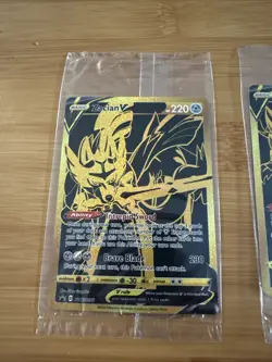 Pokemon Zacian V SWSH076 & Zamazenta V SWSH077 Gold Promos Sealed (NM) - Image 2