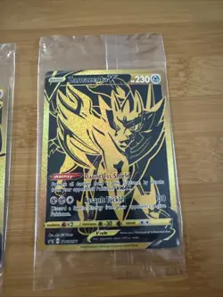 Pokemon Zacian V SWSH076 & Zamazenta V SWSH077 Gold Promos Sealed (NM) - Image 3