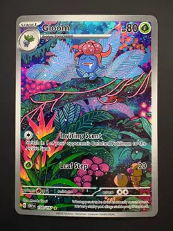 Gloom 198/197 Pokemon Obsidian Flames Illustration Rare Near Mint (NM) 2023 - Image 1