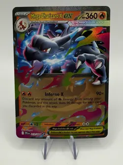 Pokemon Mega Charizard X ex (13/130) Phantasmal Flames NM HOLO M - Image 1