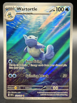 Wartortle 171/165 Illustration Rare Sv: Scarlet & Violet 151 Holo Pokemon TCG NM - Image 1