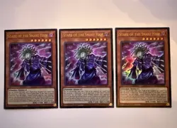 x3 Yu-Gi-Oh! Stare of the Snake Hair MZAI-EN003, 1st Edition, NM - Image 1