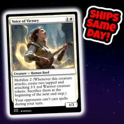 Voice Of Victory - Custom Art Magic: The Gathering Playtest Card - Commander EDH - Image 1