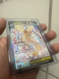 Pokemon Mega Dragonite EX Full Art Holo Rare Card 290/217 HP 370 - Image 3