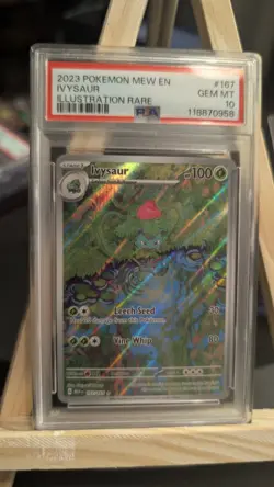 2023 Pokemon Mew En-151 Ivysaur Illustration Rare Card 167/165 PSA 10 Gem Mint - Image 1