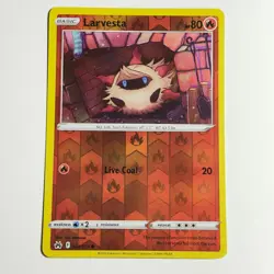 Larvesta 024/159 Common Reverse Holo Card Crown Zenith Pokemon TCG NM - Image 1