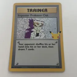 Imposter Professor Oak 73/102 Holo Rare Celebrations Pokemon Card NM - Image 1