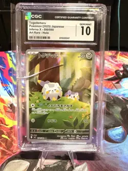 Pokemon Togedemaru 80HP Inferno X 090/080 Art Rare Holo CGC 10 Japanese Card - Image 1