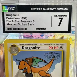 Pokemon TCG Graded CGC 7 Dragonite Black Star Promo 5 WB STAMPED Mewtwo Strikes - Image 4